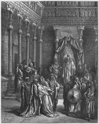 ギュスターヴドール聖書：王の前のエステル 作： Gustave Dore